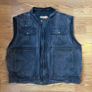 Easyriders USA Cotton Oilskin‎ Motorcycle Biker Vest Size XL